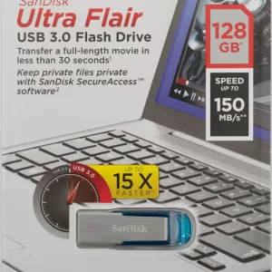 Flash metallic  Ultra flair Sandisk Flash  drive 128gb